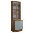 Ver imagem 3 de Kit Balcão + Cristaleira 70cm Rustic/cinza Lux Madesa 01