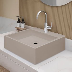 Cuba Pia para Banheiro de Apoio Lavabo 40cmx37cm - Genova Capuccino