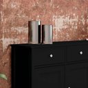 Ver imagem 7 de Aparador Buffet Ditália 4 Portas 4 Gavetas R-626 Preto