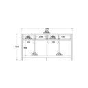 Ver imagem 4 de Aparador Buffet Ditália 4 Portas 4 Gavetas R-626 Preto