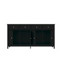Ver imagem 6 de Aparador Buffet Ditália 4 Portas 4 Gavetas R-626 Preto