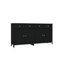 Ver imagem 1 de Aparador Buffet Ditália 4 Portas 4 Gavetas R-626 Preto