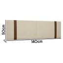 Ver imagem 6 de Painel Suspenso Cabeceira Dobrável Pietro para Cama Box Casal 140cm Boucle:bouclê Bege