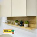 Ver mais imagens de Cozinha Compacta Modulada 4 Peças com Balcão 150cm com Tampo Line Cinza/Gris/Freijó