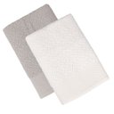 Ver imagem 1 de Kit 2 Toalha de Banho Capri Atlântica 100% Algodão Banhão 75x1,50 Cor:branco Off White + Cinza