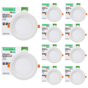 Ver imagem 3 de Kit 10 Painel de Led Redondo Embutir Recuado 12w Bivolt Taschibra 4000k Neutro