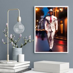 Quadro Umbanda Zé Pretinho 24x18cm - com Vidro:madeira Preta - 2