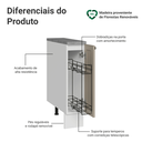 Ver imagem 5 de Balcão Porta-Temperos 20 cm 1 Porta (com Tampo) Branco/Crema Vik Madesa