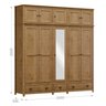 Guarda-Roupa Bipartido 10 Portas 3 Gavetas Topázio 100% Madeira Maciça - 4