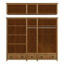 Ver mais imagens de Guarda-Roupa Bipartido 10 Portas 3 Gavetas Topázio 100% Madeira Maciça