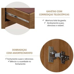 Guarda-Roupa Bipartido 10 Portas 3 Gavetas Topázio 100% Madeira Maciça - 6
