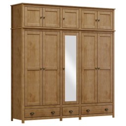 Guarda-Roupa Bipartido 10 Portas 3 Gavetas de Madeira Maciça Topázio  - 4