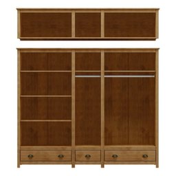Guarda-Roupa Bipartido 10 Portas 3 Gavetas de Madeira Maciça Topázio  - 3