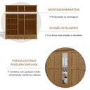 Ver imagem 7 de Guarda-Roupa Bipartido 10 Portas 3 Gavetas Topázio 100% Madeira Maciça Marrom/Freijó