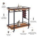 Ver imagem 3 de Adega/ Carrinho Espanha Base em Aço Industrial e Tampo em Madeira Laminado Espresso Móveis