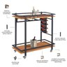 Adega/ Carrinho Espanha Base em Aço Industrial e Tampo em Madeira Laminado Espresso Móveis - 3