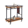 Adega/ Carrinho Espanha Base em Aço Industrial e Tampo em Madeira Laminado Espresso Móveis - 2
