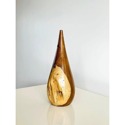 Vaso de Madeira. Vaso Decoração Artesanal Único. Feito a mão - 1