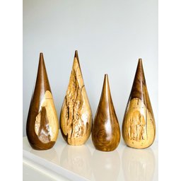 Vaso de Madeira. Vaso Decoração Artesanal Único. Feito a mão - 5