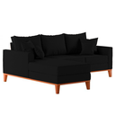 Ver imagem 4 de Sofá 3 Lugares Beny com Chaise Esquerdo Corino Preto