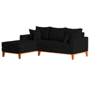 Ver imagem 1 de Sofá 3 Lugares Beny com Chaise Esquerdo Corino Preto