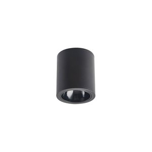Spot de Sobrepor Nordecor Klor Gr Mini Redondo Led 5w Bivolt Preto 3000k Luz Amarela 6592