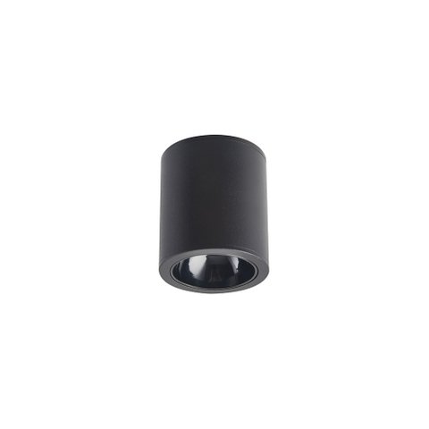 Spot de Sobrepor Nordecor Klor Gr Mini Redondo Led 5w Bivolt Preto 3000k Luz Amarela 6592