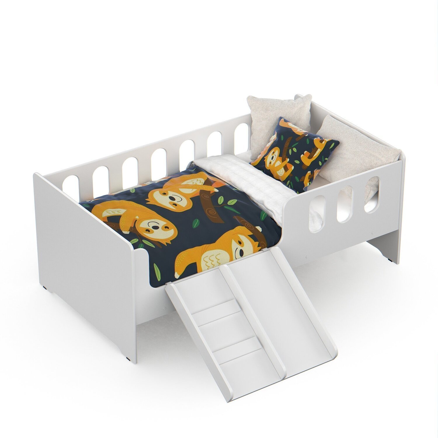 Cama Infantil Montessoriana Quarto de Criança com Escada Escorregador - 2