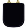 Assento Sanitário Piano Preto Fosco para Vaso Deca - 1