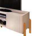 Ver imagem 4 de Rack para Tv até 65 Polegadas Tampo Bandeja Curvo Pés Madeira Maciça Cher