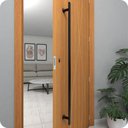 Ver imagem 5 de Puxador De Porta Preto Inox Vidro Pivotante 1 Metro M.S