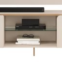 Ver imagem 6 de Rack com Painel para TV até 75 Polegadas 100% MDF com LED 241CMX189CM Curvo Ariana Branco