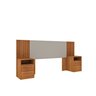 Quarto Casal Completo Roupeiro Veneza 4 Gavetas Painel Ripado com Mesa de Cabeira 2 Gavetas - 17