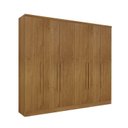 Ver imagem 7 de Quarto Casal Completo Roupeiro Veneza 4 Gavetas, Cama Casal Mônaco e Painel Ripado 4 Gavetas Bege/Cinamomo