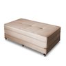Puff Cama Dobrável Casal Due Decor Puff Cama Casal Suede Caramelo - 1