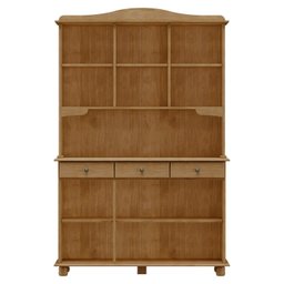 Cristaleira Rústica em Madeira Maciça 3+2 Portas para sala de Jantar Linha Rubi - 5