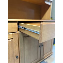 Cristaleira Rústica em Madeira Maciça 3+2 Portas para sala de Jantar Linha Rubi - 11