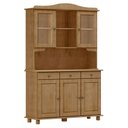 Ver imagem 3 de Cristaleira Rústica 100% Madeira Maciça 5 Portas para sala de Jantar Linha Rubi