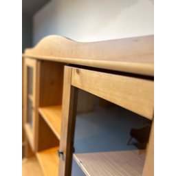 Cristaleira Rústica em Madeira Maciça 3+2 Portas para sala de Jantar Linha Rubi - 8