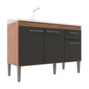 Ver imagem 2 de Balcão de Pia 120cm Realeza 3 Portas 1 Gaveta