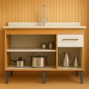 Ver imagem 3 de Balcão de Pia 120cm Realeza 3 Portas e 1 Gaveta