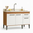 Ver imagem 5 de Balcão de Pia 120cm Realeza 3 Portas e 1 Gaveta