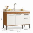 Ver imagem 4 de Balcão de Pia 120cm Realeza 3 Portas e 1 Gaveta