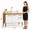 Ver imagem 6 de Balcão de Pia 120cm Realeza 3 Portas e 1 Gaveta