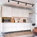 Ver imagem 2 de Cozinha Modulada Completa 8 peças 10 Portas 4 Gavetas Balcão com Tampo e Painel Art