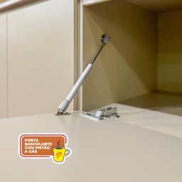 Cozinha Modulada Completa 8 peças 10 Portas 4 Gavetas Balcão com Tampo e Painel Art - 11