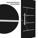 Ver imagem 6 de Porta de Alumínio de Giro Lambri com Friso Puxador 60cm 215x89cm Abertura Esquerda Riobras Alumínio Preto