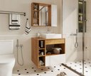 Ver imagem 2 de Cuba Pia para Banheiro Lavabo Retangular Torino Branco