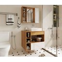 Ver imagem 2 de Cuba Pia para Banheiro Lavabo Retangular Torino Branco