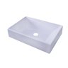 Cuba Pia para Banheiro Lavabo Retangular Torino Branco - 3